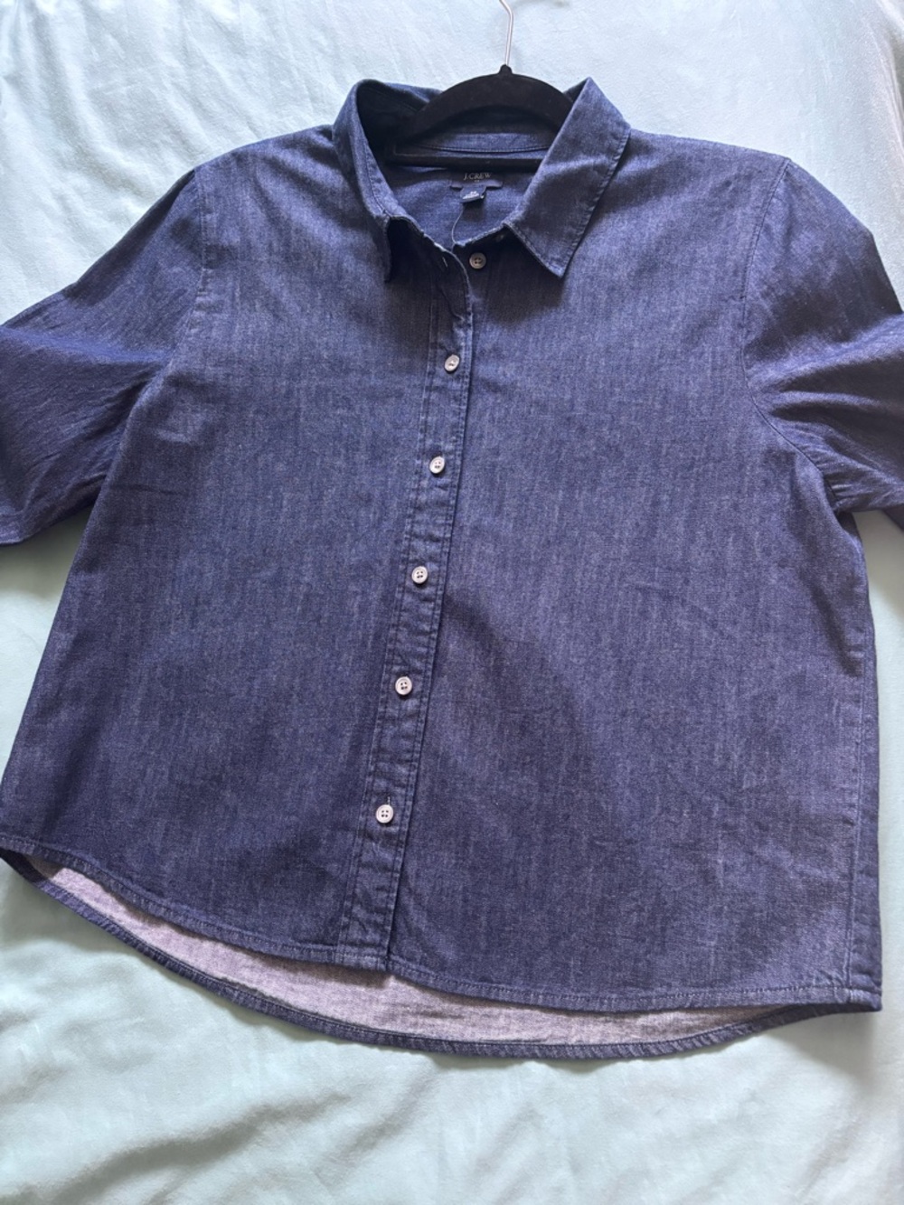 J Crew Factory Women’s Button Front Denim Shirt size medium - Picture 5 of 5